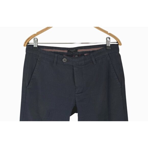 Ted Baker Mens Tailored Fit Chino Pants Size 32R Cotton BlendBlue Gray - Picture 6 of 13